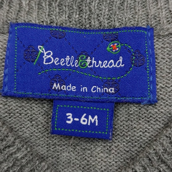 Beetle & Thread Sweater Gray Size 3-6 Mths - Picture 4 of 5